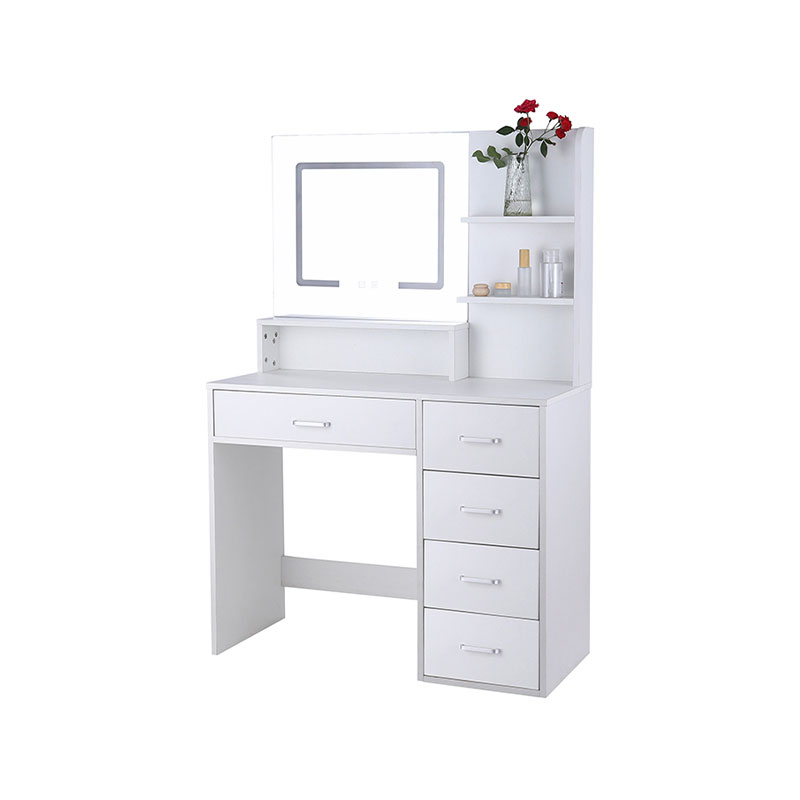 HZ3041 Storan moden yang luas dengan cermin LED besar dan meja solek lampu