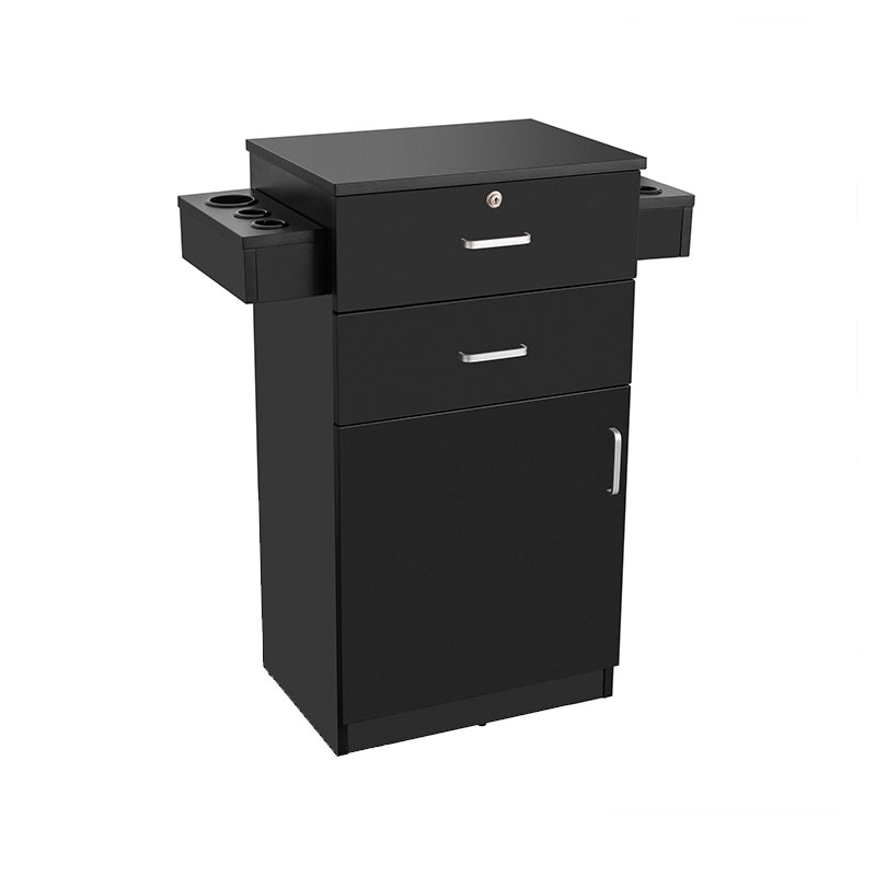 HZ2023 Stesen salun kayu dengan kunci untuk pendandan rambut pendandan rambut