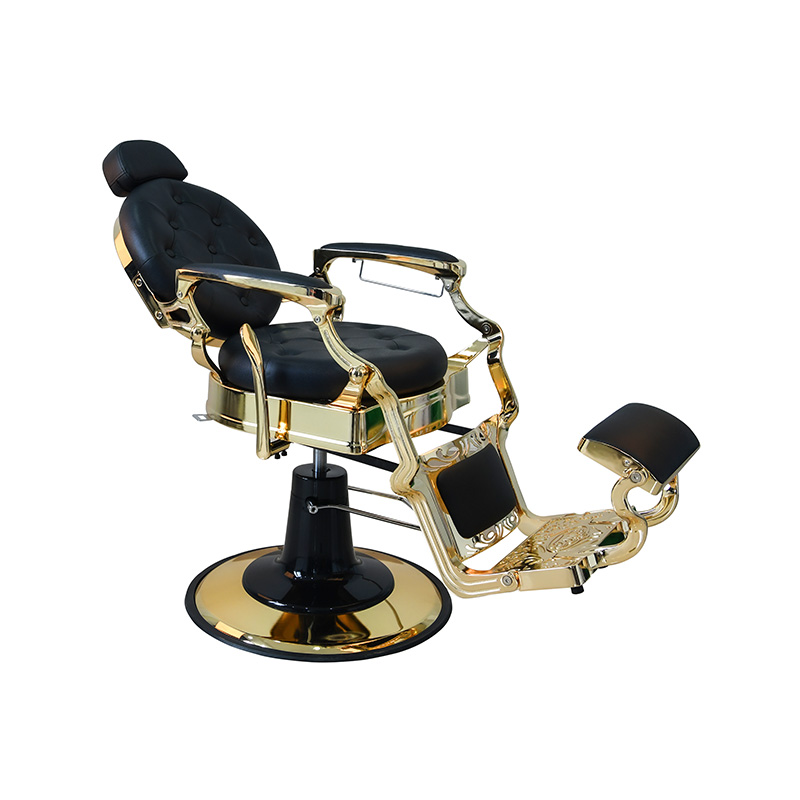 HZ8799AGD Kerusi gunting rambut vintaj bersalut emas hitam