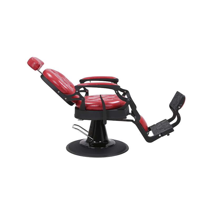 HZ8799MS Kerusi tukang gunting linen yang dibasuh burgundy vintaj