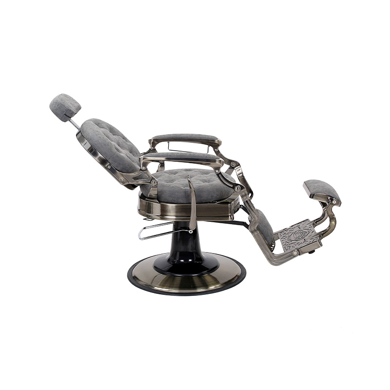 HZ8799QM Kerusi dandanan rambut kusyen bulat kelabu