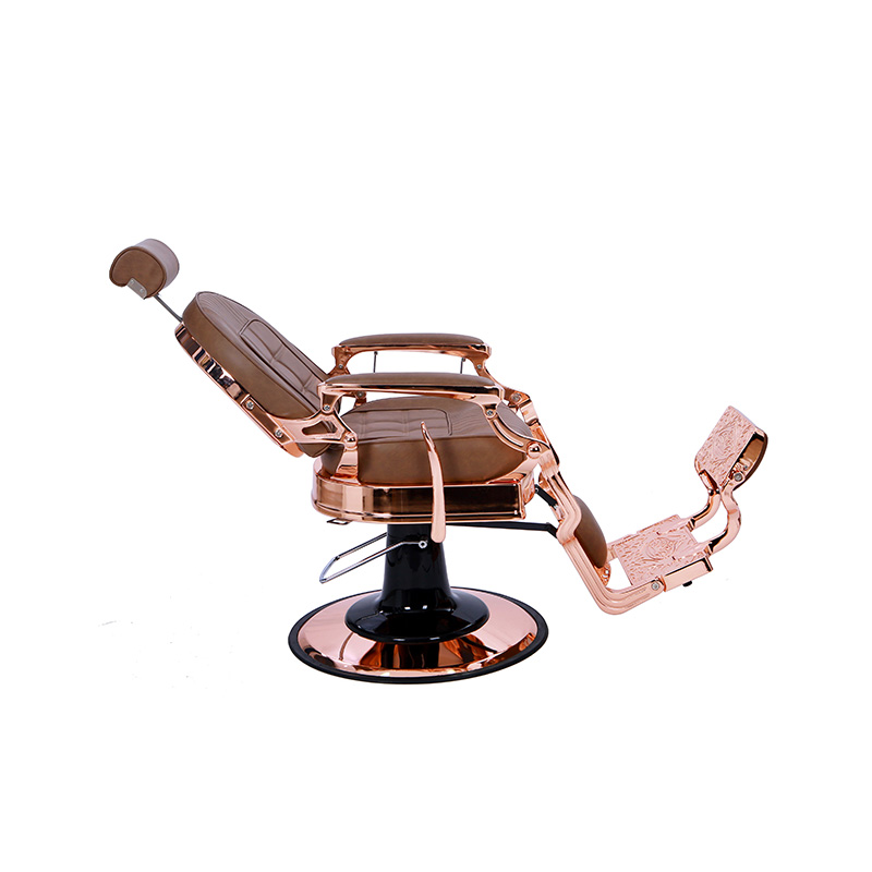 HZ87101BR Kerusi khas salun rambut sandaran berkotak-kotak berwarna coklat