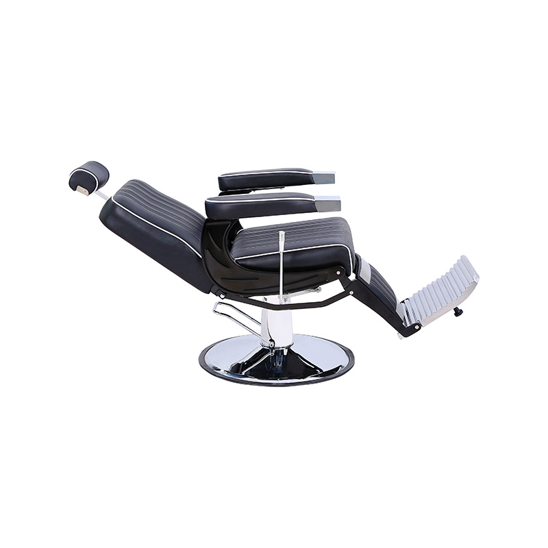 HZ8752SX Kerusi penggayaan rambut jalur tepi bergulung hitam & putih jalur menegak