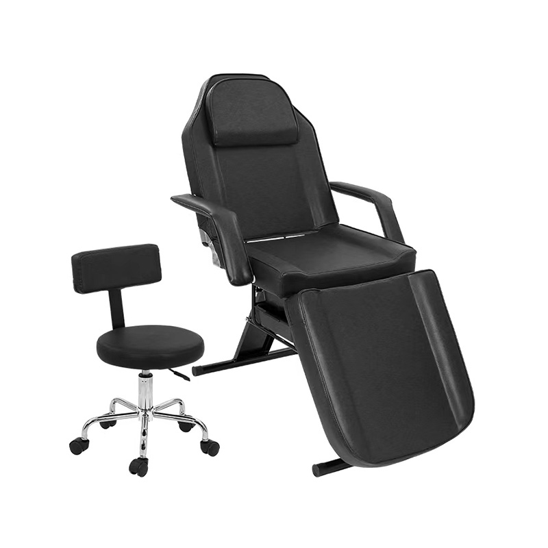 HZ009BKD / HZ009PKD / HZ009WD Kerusi tatu salun urut katil estetik dengan bangku salon