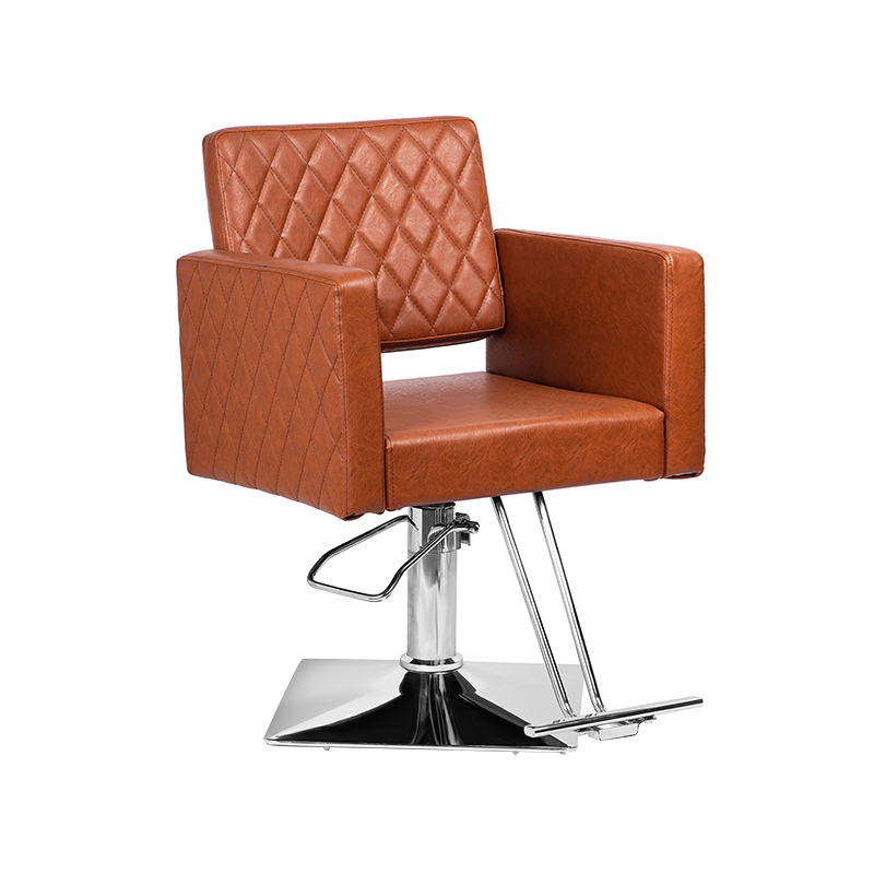 HZ8822D / HZ8822DBK Kerusi rambut coklat / hitam dengan kerusi lebar aloi aluminium tempat letak kaki kerusi gunting rambut hidraulik