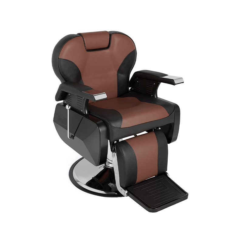 HZ8702AZ Kerusi gunting rambut hidraulik berat coklat & hitam