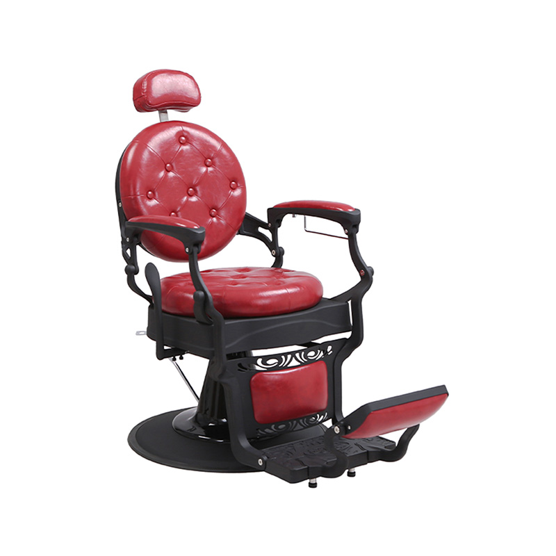 HZ8799MS Kerusi tukang gunting linen yang dibasuh burgundy vintaj