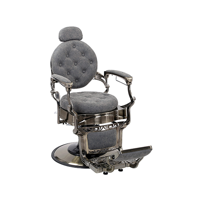 HZ8799QM Kerusi dandanan rambut kusyen bulat kelabu