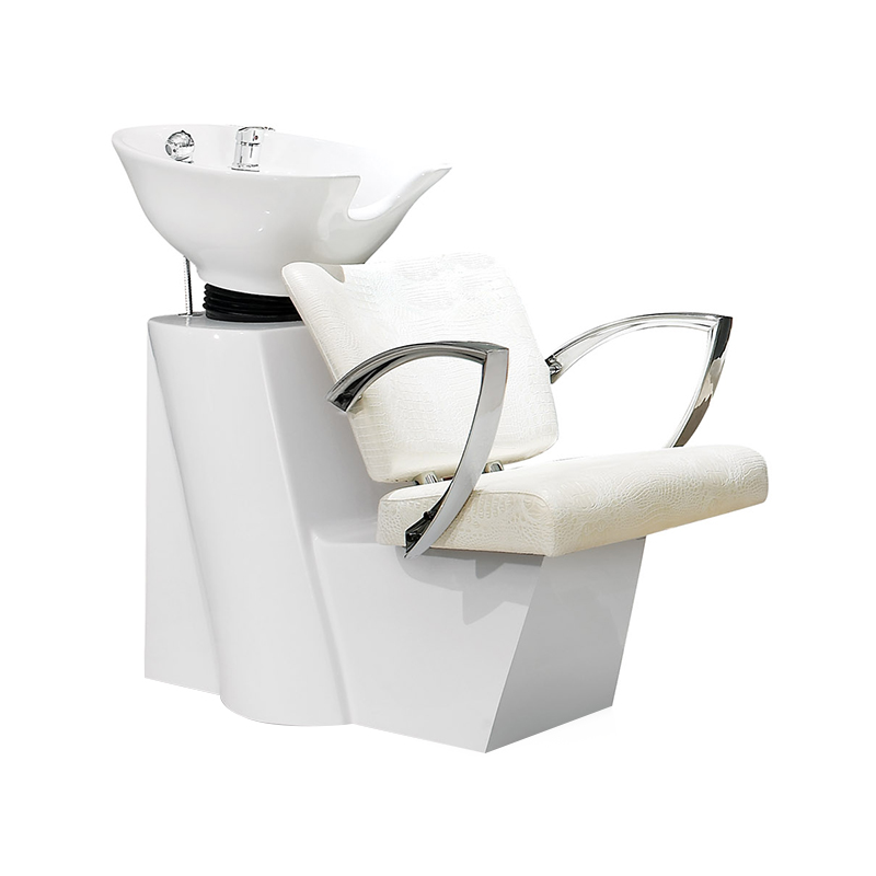 HZ9009 Sinki basuh rambut putih stesen syampu unit backwash